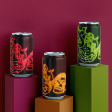 Seance; spicy soda brand displayed in a moody mockup.
